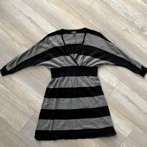 Express faux wrap sweater dress